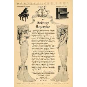  1906 Ad Steinway Piano Music Instrument Violin Maiden 
