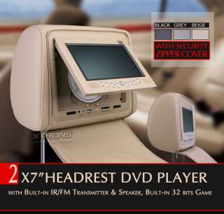 Qt Headrest DVD Player Black Xtrons New in Box  