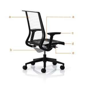  Steelcase Think 465 Work Turmeric Chair, 3 D Knit Back 