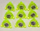 LEGO LOT OF 9 NEON GREEN INSECTOID CRYSTALS WITH SPACE 
