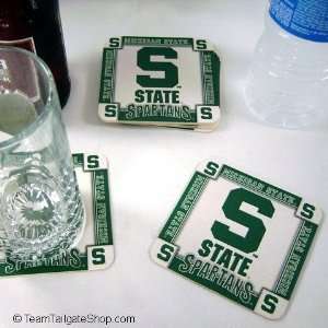   State University Spartans Drink Coasters, Set of 8