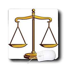     Law   Scale of Justice Symbol (gold)   Mouse Pads Electronics
