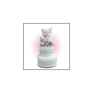  Lil Pinky Bear 2 Tier Diaper Cake Baby