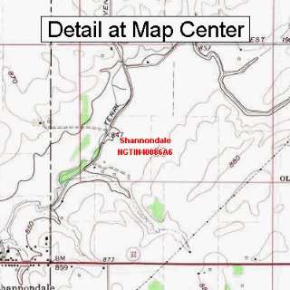  USGS Topographic Quadrangle Map   Shannondale, Indiana 