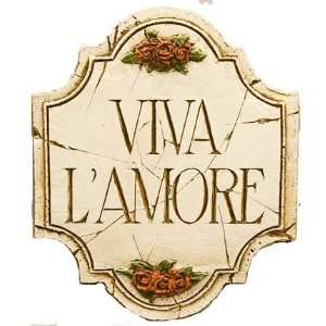  Italian plaque, Long Live Love wall plaque