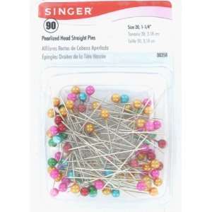  Singer Pearlized Head Straight Pins, 90 Count Arts 