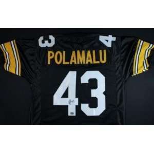  Troy Polamalu Signed Jersey Steelers AAA Signing 
