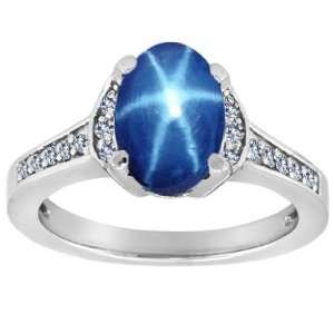   Star Sapphire and Diamond Ring(Metalyellow gold,Size8.5) Jewelry