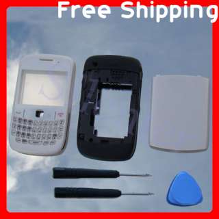 White Full Housing Faceplate Cover Case For Blackberry Curve 8520 8530 