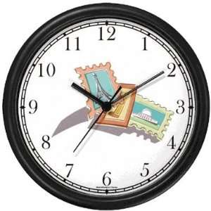 Stamp Collector,Collecting 2 Hobby Theme Wall Clock by WatchBuddy 