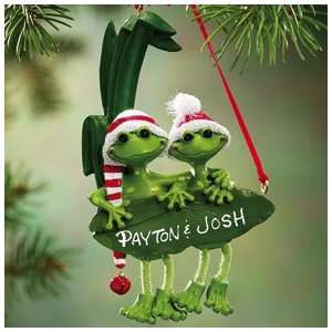  FROG ORNAMENT   PERSONALIZED (Order by 12/5 for Christmas 