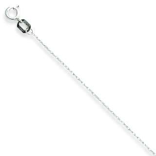 14K White Gold 20in Carded Cable Rope Chain. Gold Weight  0.5g. Free 