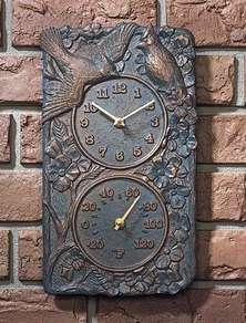 Cardinal Outdoor Clock Thermometer  