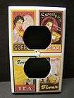 VINTAGE COFFEE LABELS #1 OUTLET COVER PLATE