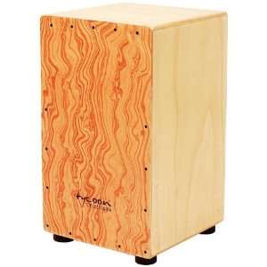   Oak Cajon With Hand Painted Plywood Front Panel Musical Instruments