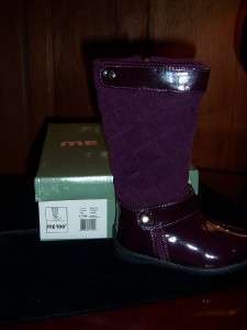 Me Too Girls Purple Suede Boots Size 6.5 and 12.5 New in Box  