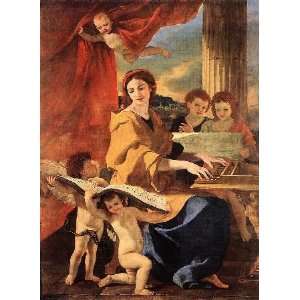  Inch, painting name St Cecilia, by Poussin Nicolas