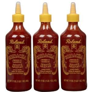 Roland Sriracha Chili Sauce, Plastic Bottles, 17 oz, 3 pk  