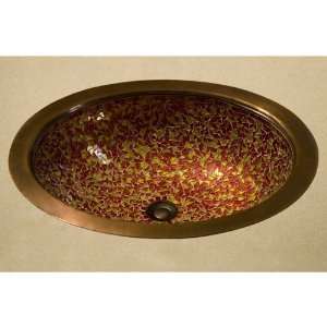  Celestine Large Glass Mosaic Copper Sink   20 3/4 x 17 3 