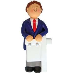  Male with Brown Hair Realtor Christmas Ornament Sports 