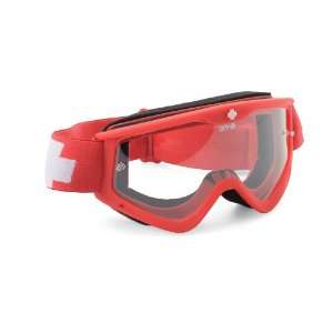  Spy Optic Targa 3 Clear Lens Goggles with Red Dawn Frame 