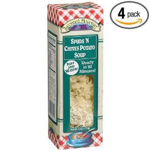 Leonard Mountain Spuds  Chives Potato Soup, 6 Ounce. Boxes (Pack of 4 