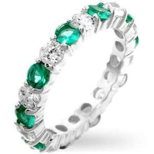  Sprinkled in Emerald Wedding Ring Jewelry