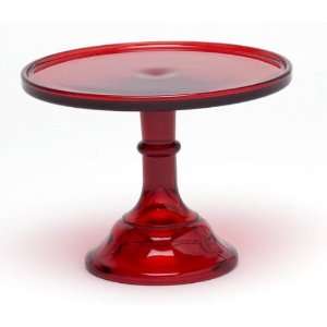Mosser Glass 9 Footed Cake Plate   Red 