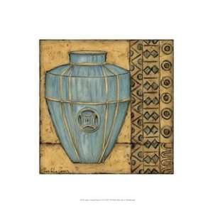  Square Cerulean Pottery II   Poster by Chariklia Zarris 