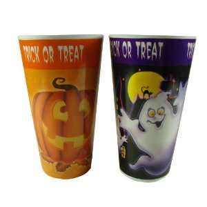  Club Pack of 48 Pumpkin and Ghost Plastic Halloween Cup 