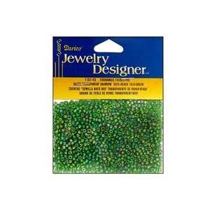  Darice Jewelry Designer Seed Bead 10/0 Transparent Green 