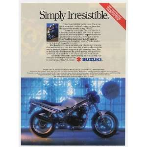   Suzuki GS500E Motorcycle Simply Irresistible Print Ad