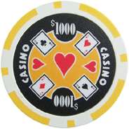1000 11.5g Las Vegas Casino Style Poker Chips Chip Set  
