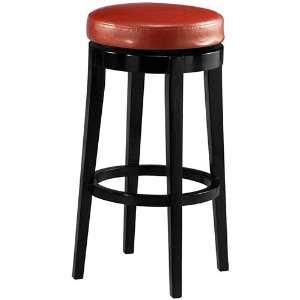  Richfield Red Leather Backless Swivel Barstool