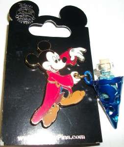 Disney Sorcerer Mickey vial of magic pixie dust pin  