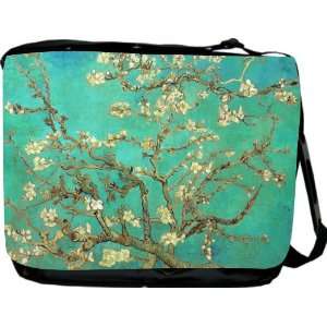 Rikki KnightTM Van Gogh Almond Blossoms Green Design Messenger Bag 