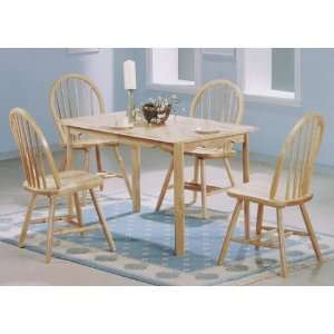   Style Solid Wood Dining Table & 4 Chairs Set Furniture & Decor