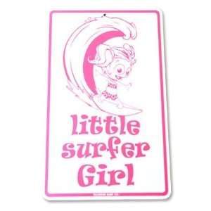  Little Surfer Girl Aluminum Street Sign