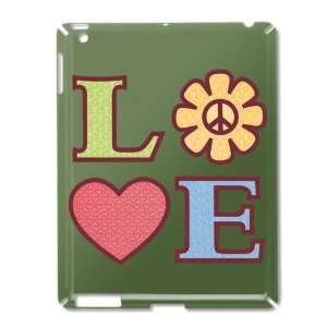   Green of LOVE with Sunflower Peace Symbol and Heart 