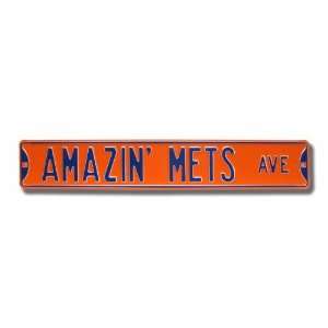    METS AVE Authentic METAL STREET SIGN (6 X 36)