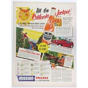    1952 Mission Orange Beverage Contest Print Ad