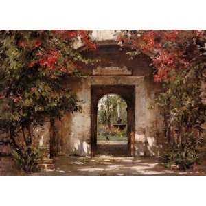  Cyrus Afsary Flowered Doorway 42x36 Poster Print