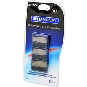  60 minutes Micro MV Videocassette   3 pack Office 