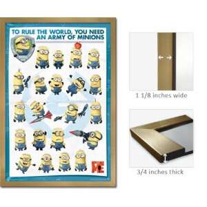  Gold Framed Despicable Me Poster Rule The World Fr 24884 