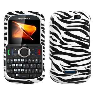 Cuffu Motorola Clutch i475 (Boost Mobile) Black White Zebra Snap On 