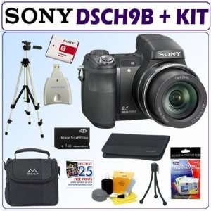  Sony DSC H9 Digital Camera Black + 1GB DX Kit Camera 