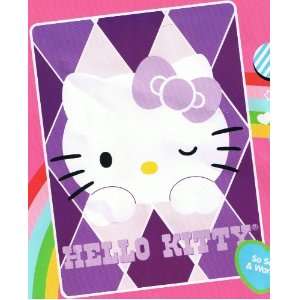 Sanrio Hello Kitty Blanket Twin Size 60 X 80 Mink Raschel Plush 