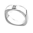 FASHION SILVER JEWELRY CHIC CHARMING ZIRCON SQUARE RING VALENTINES 