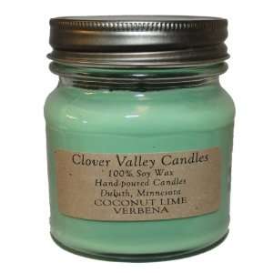 Coconut Lime Verbena Half Pint Scented Candle by Clover 
