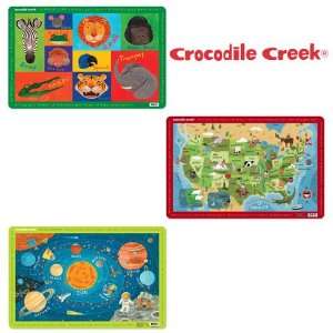  Crocodile Creek 3 pack Placemat Set Baby